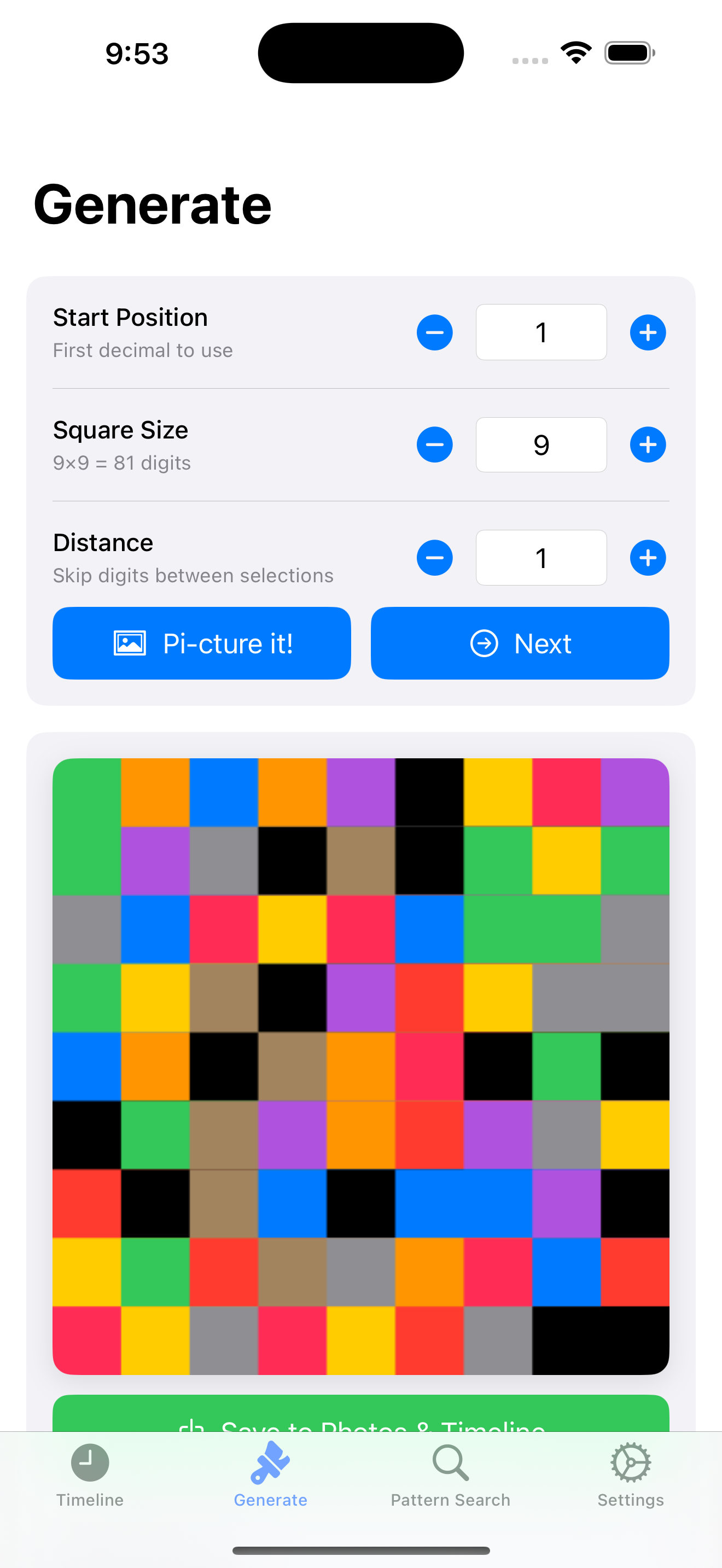 Generate Pi-cture example