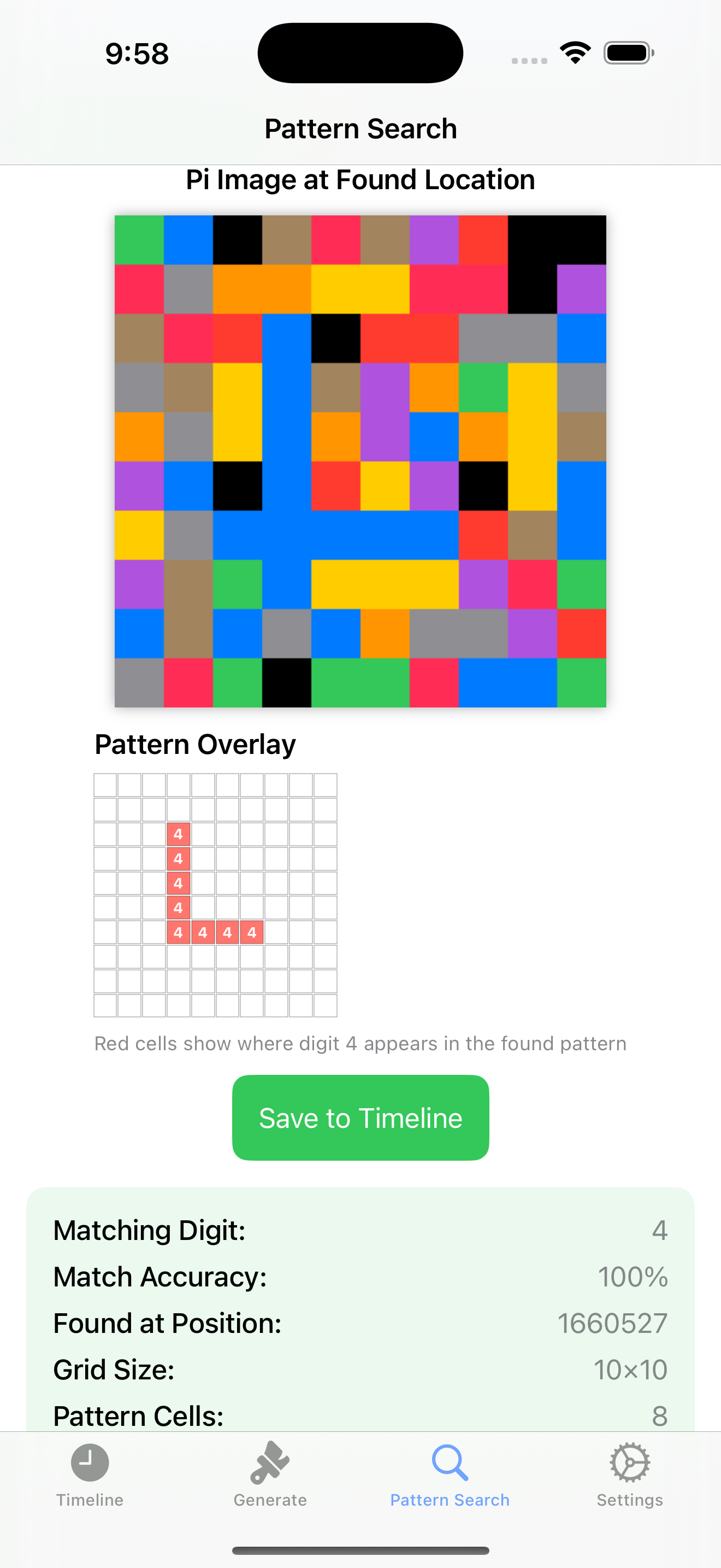 Pattern search results